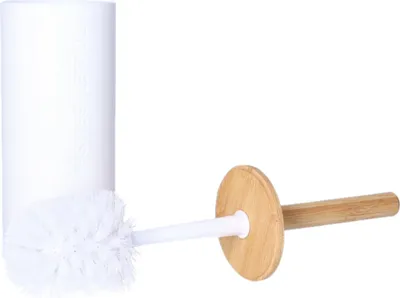 Produktbild von Toilettenburste - weis - Kunststoff mit Bambus - 26 cm