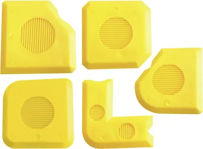 Produktbild von B&C 08084, Dichtstoff-Glätter-Werkzeug, Gelb, Kunststoff, CE, Sichtverpackung, 5 Stück(e)