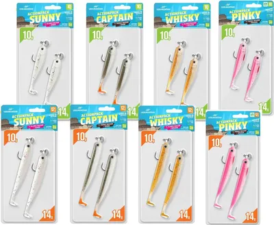 Produktbild von Lieblingsköder Actionpack 12,5cm - 2 Gummifische + 2 Jighaken, Farbe Lieblingsköder:Captain