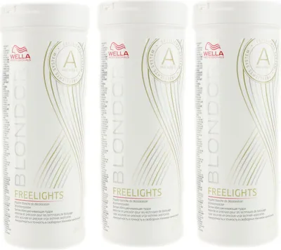 Produktbild von Wella Blondor Freelights 3 x 400 g weißes Blondierpulver Set