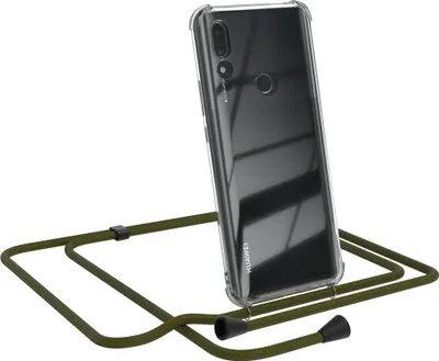 Produktbild von EAZY CASE Handykette kompatibel mit Huawei P Smart Z / Y9 Prime (2019), Handyhülle mit Umhängeband, Handykordel, Schutzhülle Clear, Band in Grün