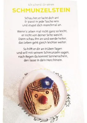 Produktbild von 5 Stück Schmunzelstein mit Schmuck Geburtstag