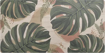 Produktbild von Retro-Monsterblätter– Schreibtischunterlage – Schreibtisch Tischunterlage – 90x45 cm – Unterlage Groß Schreibtischmatte