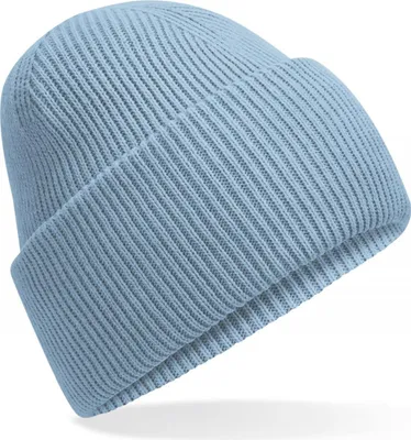 Produktbild von Beechfield B385R | Classic Engineered Deep Cuffed Beanie - Farbe: Dusty Blue - Größe: One Size