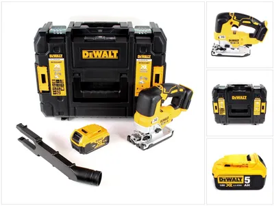 Image de DeWalt DCS 334 NT Scie sauteuse pendulaire sans fil Brushless + 1x Batterie 5,0Ah + Coffret de transport - sans chargeur