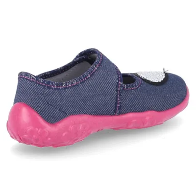 A single child's shoe is shown from a side angle against a white background.