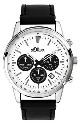 Produktbild von s.Oliver Herren Uhr Armbanduhr Leder SO-3687-LC
