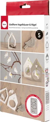 Produktbild von Silikon Gießform "Vogelhäuser & Vögel"
