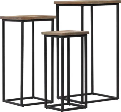 Produktbild von vidaXL Beistelltisch-Set 3-tlg. Recyceltes Teak