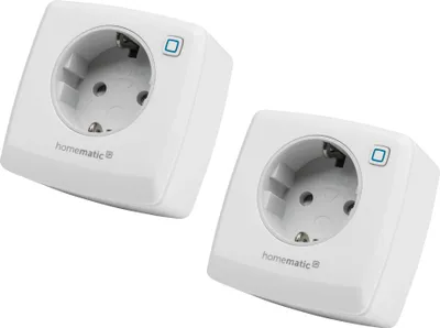 Obrázok produktu pre HOMEMATIC IP 157337A0, Zásuvka s meraním pomocou spínača, 2 jednotky