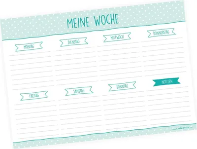 Produktbild von A5 Wochenplaner mint