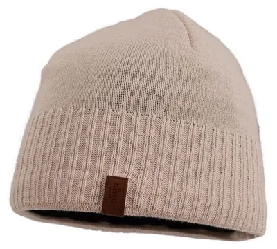 Balke Unisex Strickmütze Vollfleecefutter in beige
