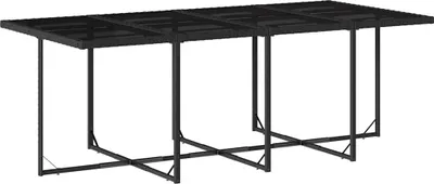 Produktbild von vidaXL 9-tlg. Garten-Essgruppe mit Kissen Schwarz Poly Rattan