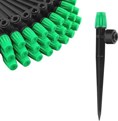Produktbild von Tropfbewässerungssystem mit verstellbaren 360° Sprühdüsen - 30 Stück - Für 1/4 Zoll Bewässerungsrohre