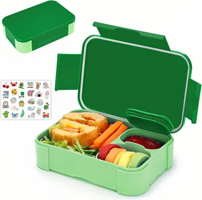 Produktbild von Bugucat Brotdose Kinder 900ml Bento Lunchbox Auslaufsicher Grün