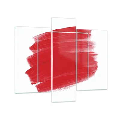 Produktbild von Bilder auf glas - 3 Teile - Rot Farben Stück - 95x80cm - Glasbilder - Wandbilder - Bilder - zum Aufhängen bereit - Wanddekoration aus Glas - Glas Bilder - Wandbild auf Glas - GCB95x80-5067