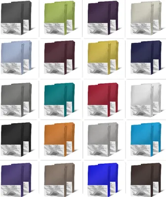 Produktbild von 2er Set Spannbettlaken Boxspringbett Wasserbett Elasthan Spannbetttuch Elasthan, Größe:140 - 160 x 200 - 220cm, Farbe:Silber