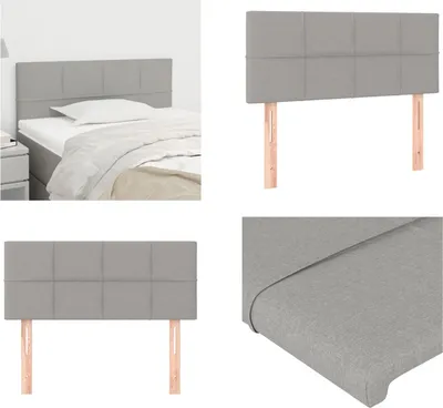 Produktbild von vidaXL Kopfteil Hellgrau 80x5x78/88 cm Stoff - Kopfteil - Kopfteile - Bett-Kopfteil - Bettkopfteil