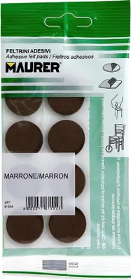 Immagine prodotto di Feltro adesivo Ø 24 mm. (Blister 8 pezzi) Marrone