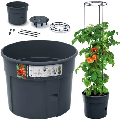 Produktbild von Prosperplast Blumentopf | Tomato Grower | für den Tomatenanbau | Schwarz | 30 cm