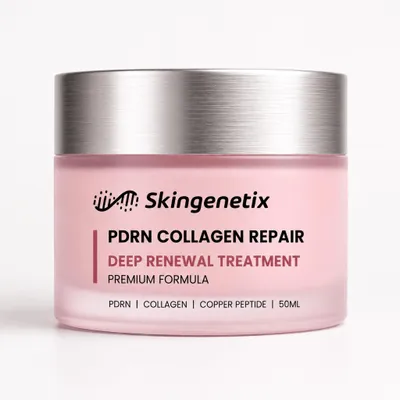 Produktbild von Skingenetix PDRN Nachtcreme mit Kollagen - Regenerierende Gesichtscreme mit Kupferpeptid - 50 ml
