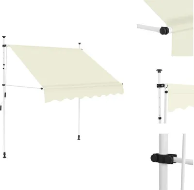 Produktbild von vidaXL Einziehbare Markise Handbetrieben 150 cm Cremeweiß - Markisen