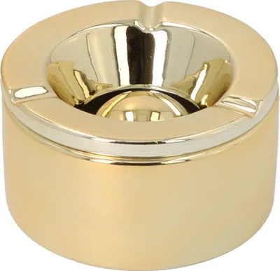 Produktbild von Angelo Keramik Windaschenbecher, Gold glänzend 11,2cm