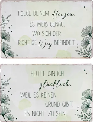 Produktbild von Gilde Schild, rechteckig, "Ginkgokranz", Ginkgomotiv, Spruch