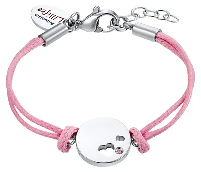 Produktbild von Prinzessin Lillifee Armband aus Textil und Edelstahl, Zirkonia