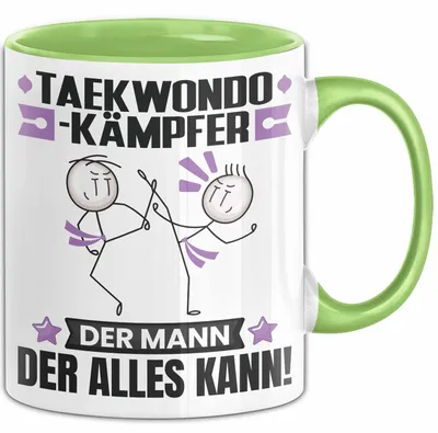 Produktbild von Taekwondo-Kämpfer Tasse Geschenk für Taekwondo-Kämpfer Der Mann Der Alles Kann Geschenkidee zum Geburtstag (Grün)
