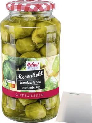 Produktbild von Hofgut Rosenkohl (720ml Glas) + usy Block