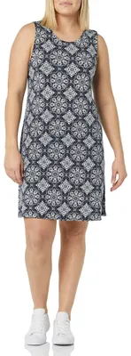 Produktbild von Amazon Essentials Damen Tanktop-Swingkleid (erhältlich in Übergröße), Marineblau Kachelmuster, XXL