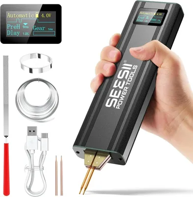 Produktbild von Tragbares Punktschweißgerät - Akku-Punktschweißmaschine - 80 Leistungsstufen - 3000 mAh - Digitalanzeige - Für Lithiumbatterien - DIY