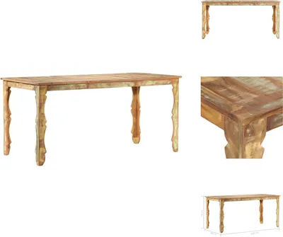 Produktbild von vidaXL Esstisch 160×80×76 cm Recyceltes Massivholz - Esstische