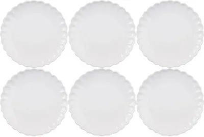 Produktbild von 6er SET Kuchenteller, Dessertteller MYNTE Pure White weiß D. 19,5cm Ib Laursen