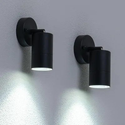 Produktbild von hoftronic LED Wandleuchten 4W 345lm 6500K GU10 Schwarz IP44 dimmbar