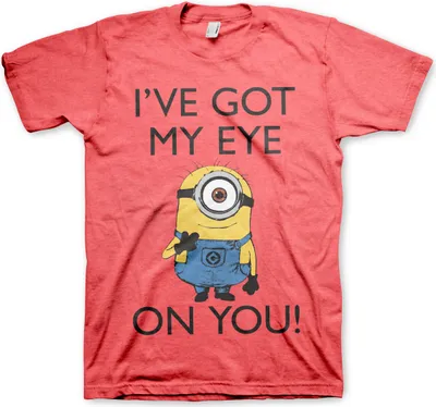 Obrázek produktu pro Minions - I Got My Eye On You Tričko - Velké - Červená-kůže