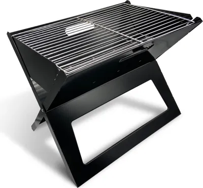 Produktbild von Maestro Portable BBQ Koffergrill mit Gitter und Rost Holzkohlegrill Reisegrill Tischgrill Campinggrill Tragbar Faltbar 41x29cm