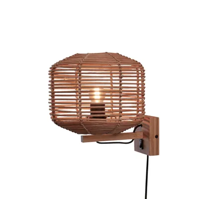 Produktbild von GOOD&MOJO - Wandlampe Tanami - Rattan - Ø25cm