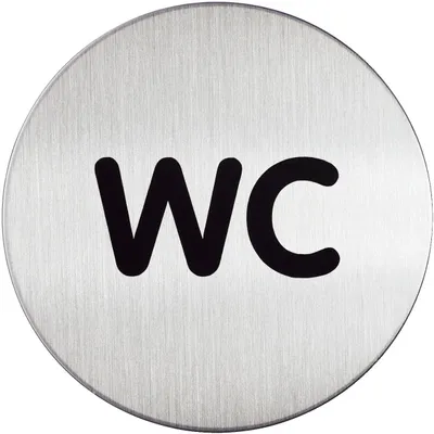 Image de DURABLE PICTO ''WC'' Ø 83 mm, Argent, 490723