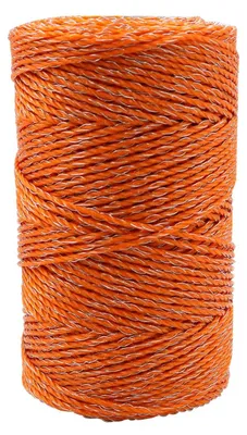 Schrikdraad Polywire 200 m, 3 Edelstahladern, 2 mm, orange