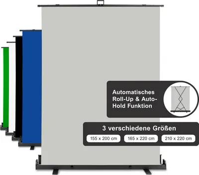 Produktbild von walimex pro Roll-up Panel Hintergrund 155x200cm grau