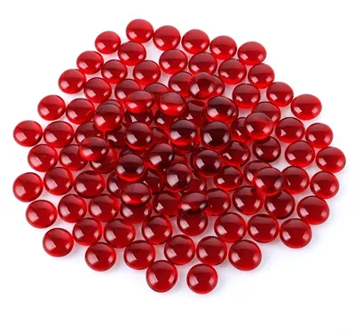 Glassteine & Muggelsteine, 200 Stück, 1,5-2 cm, Rot