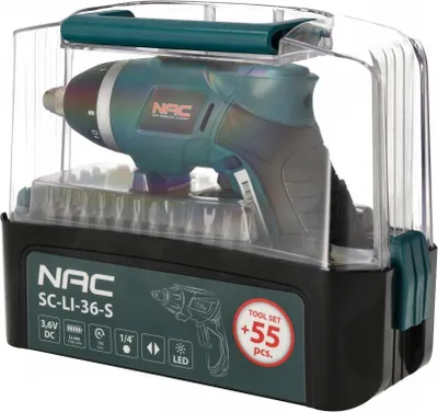 Obrázok produktu pre Nac skrutkovač 3,6V + príslušenstvo 55zt.