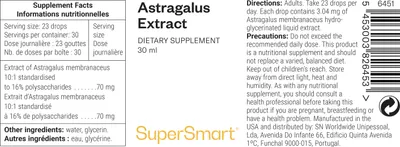 Produktbild von SuperSmart Astragalus Extract Dietary Supplement - 30 ml
