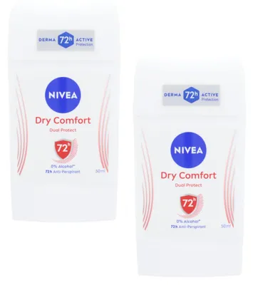 Produktbild von 2 x NIVEA Dry Comfort 72h Anti Transpirant Deo Stick je 50ml Deodorant