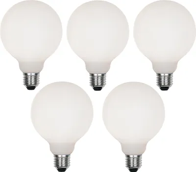 Produktbild von LUEDD Set mit 5 dimmbaren E27 LED-Glühbirnen G95 Matt 4W 430lm 2200-4000K