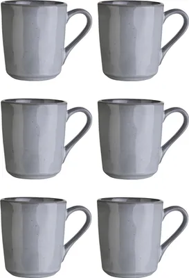 Produktbild von Kaffeetassen - 355 ml - Grau - Steingut - lasiert - 6er Set