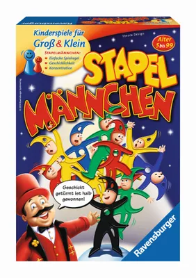 Produktbild von Ravensburger Stapelmännchen, Geschicklichkeitsspiel, Aktionspiel, Kinderspiel, Kinder Spiel, Konzentrationsspiel, Feinmotorik, Stapelspiel, 21962 9