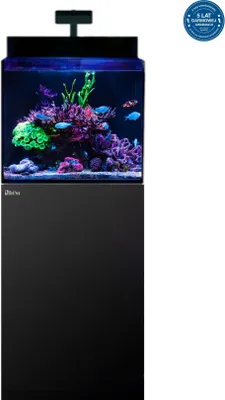 Produktbild von Red Sea MAX Nano XL G2 Meerwasseraquarium-Set mit schwarzem Unterschrank